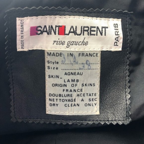 SOLD Vtg Saint Laurent Lambskin Leather Belted Black Trench Coat Sz 38 I. Magnin - Picture 4 of 14